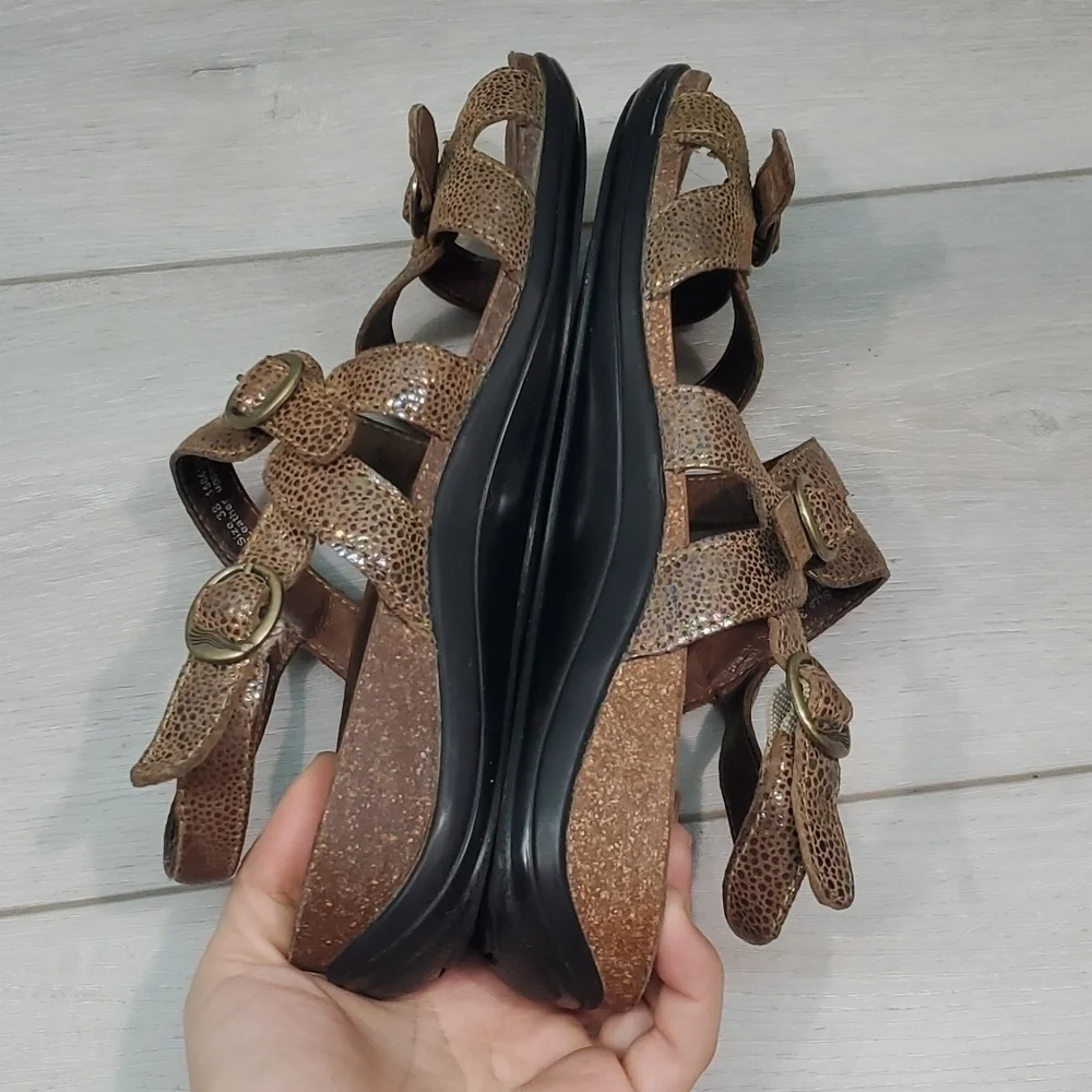 Dansko Women Comfort Leather Sandals shoes sz 38/7.5-8